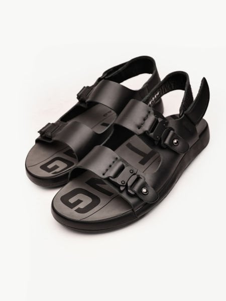 BLACK BLYSS HAKİKİ DERİ ERKEK SANDALET SİYAH - 44