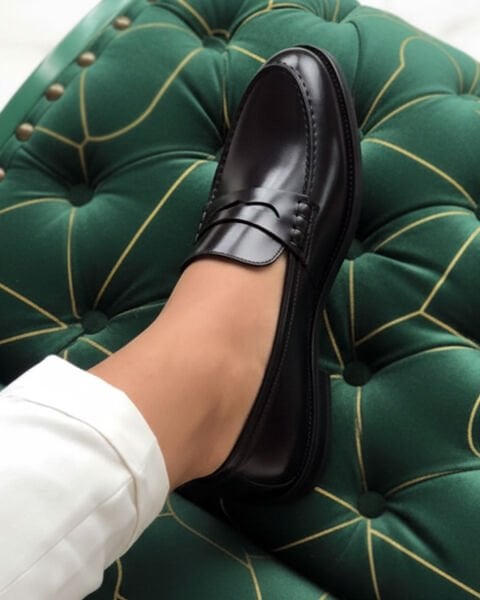 PATENT BLACK ENZO HAKİKİ DERİ KLASİK AYAKKABI SİYAH AÇMA - 45