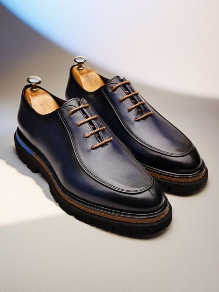 NAVY BLUE AMIRAL KALİTELİ HAKİKİ DERİ RAHAT GÜNLÜK AYAKKABI