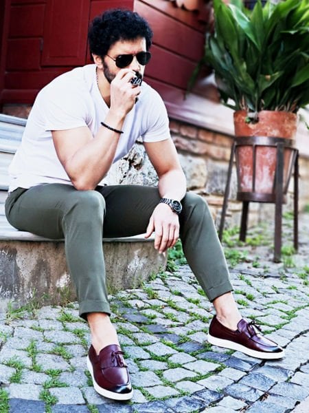 CLARET RED PABLO HERREN-LEDERSCHUHE IM TÄGLICHEN CASUAL-STIL Claret Red - 43