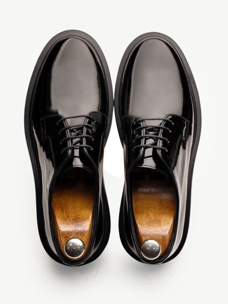 PATENT BLACK RUBY HAKİKİ DERİ ERKEK KLASİK GÜNLÜK  AYAKKABI