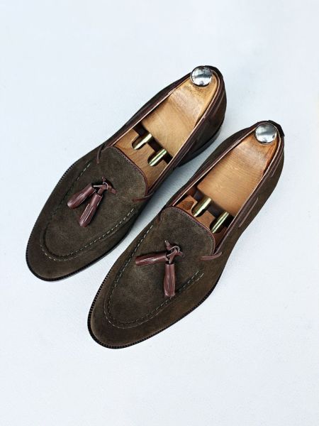 İBAY 7951 MORRIS KHAKI SUEDE MEN'S LEATHER SHOES KHAKI SUEDE - 40