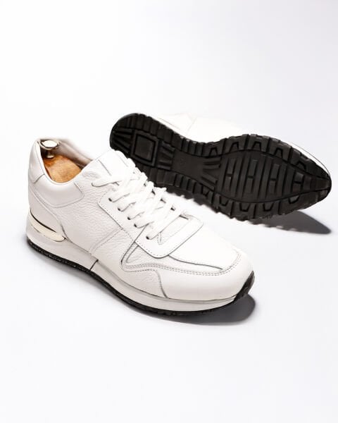 WHITE GUARDIAN KALİTELİ HAKİKİ DERİ ERKEK GÜNLÜK AYAKKABI BEYAZ - 45