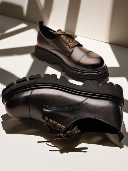 CAFFEE CHARISMA HAKİKİ DERİ HAFİF RAHAT ERKEK GÜNLÜK AYAKKABI KAHVE - 45