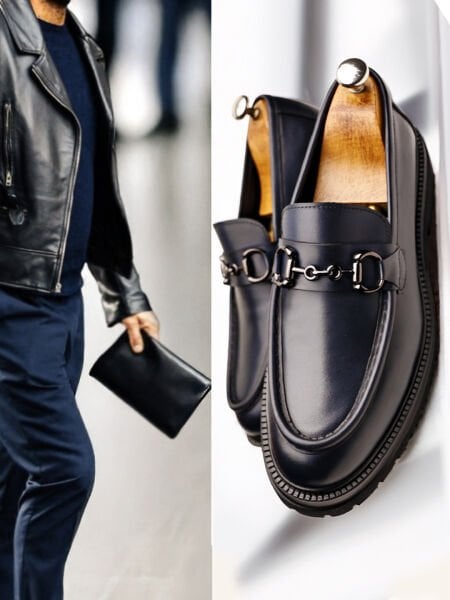 NAVY BLUE BASEL HAKİKİ DERİ ERKEK HAFİF RAHAT AYAKKABI LACİVERT - 43