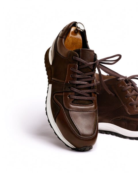 COFFEE GUARDIAN HAKİKİ DERİ ERKEK GÜNLÜK AYAKKABI KAHVE - 44