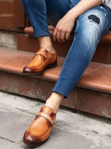 İBAY 061 BRYANT TABA MEN'S LEATHER CLASSIC SHOES TABA - 39