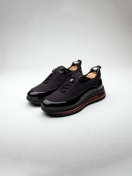 SCHWARZES PATENT-Lackleder NEUE PREMIUM-QUALITÄTS-HERRENSCHUHE AUS ECHTEM LEDER SCHWARZES Lackleder - 40