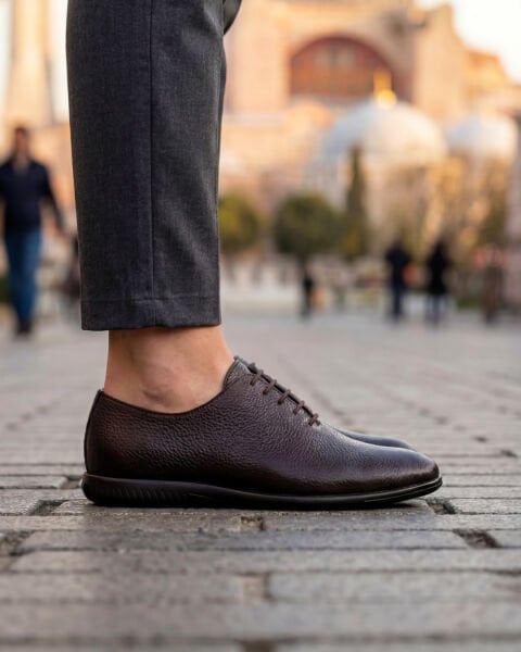 COFFEE RIO RAHAT SAĞLAM HAKİKİ DERİ ERKEK GÜNLÜK AYAKKABI KAHVE FLOTER - 45