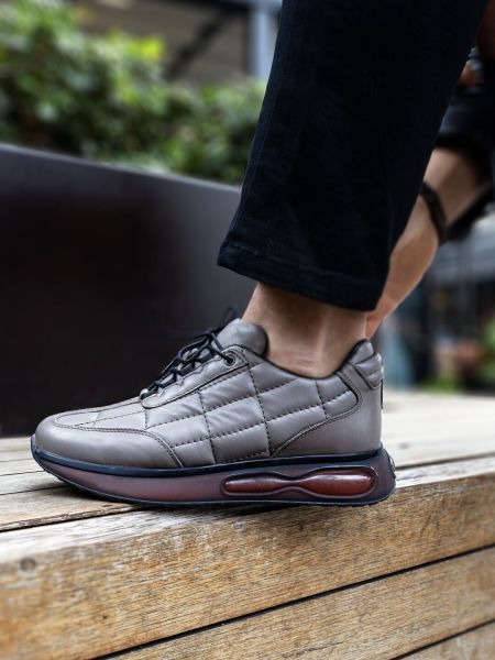 SMOKE STAR HERREN-LEDER-TÄGLICHE KOMFORTABLE SCHUHE NERZ - 40