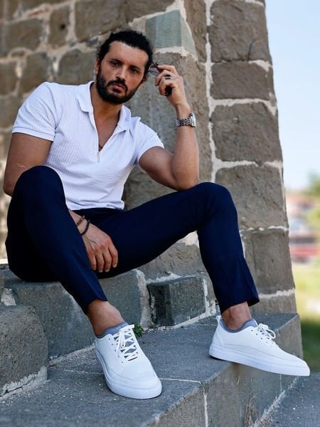 WHITE FERRO  DERİ GÜNLÜK RAHAT ERKEK AYAKKABI BEYAZ - 43