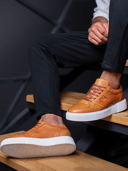 TABACO HACKER TÄGLICHE SCHUHE AUS ECHTLEDER, TABA – 41