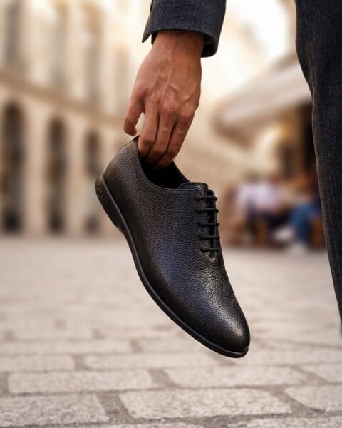 BLACK RIO RAHAT SAĞLAM HAKİKİ DERİ ERKEK GÜNLÜK AYAKKABI SİYAH FLOTER - 45