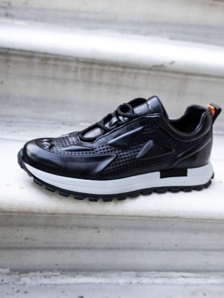 BLACK TOKYO GENUINE LEATHER CASUAL SHOES BLACK - 44