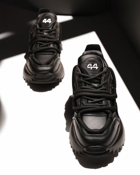 BLACK CRİSPY HAKİKİ DERİ ERKEK YÜKSEK TABAN GÜNLÜK RAHAT AYAKKABI SİYAH - 44