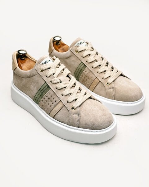 BEIGE SÜET SANTORO HAKİKİ DERİ GÜNLÜK AYAKKABI BEJ SÜET - 46