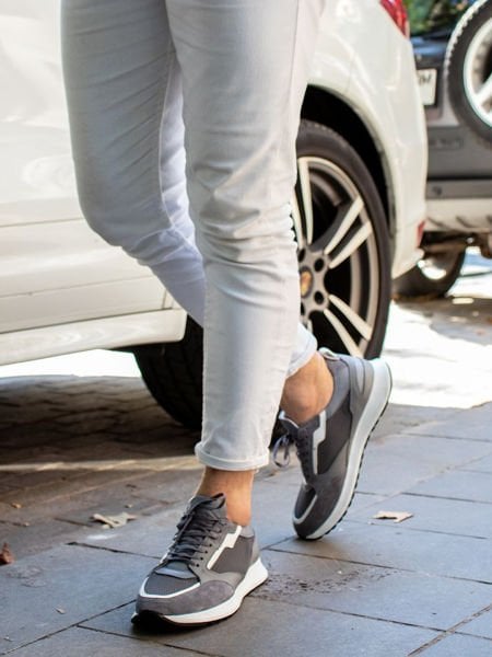 GREY GREY GARY HAKİKİ DERİ TARZ GÜNLÜK AYAKKABI GRİ GRİ - 42