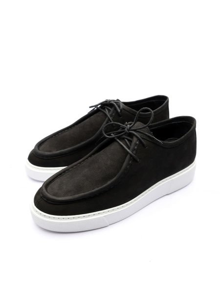 İBAY 624 TOMMY BLACK NUBUCK MEN'S LEATHER CASUAL SHOES
