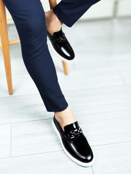 PATENT BLACK MARC GENUINE LEATHER CLASSIC SHOES BLACK PATENT LEATHER - 41