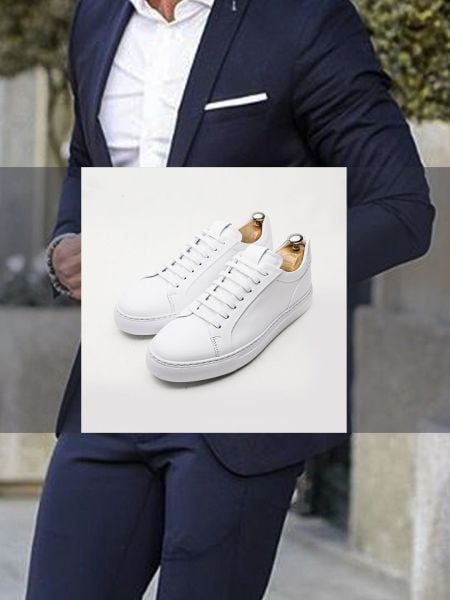 İBAY 1260 CORY WHITE MEN'S LEATHER DAILY SHOES WHITE - 41