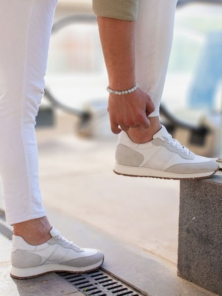 WHITE NIGHT TÄGLICHE SCHUHE AUS ECHTLEDER IN WEISS