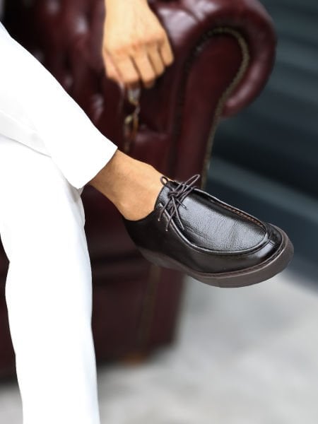 KAFFEE KAFFEE TOMMY DAILY CLASSIC SCHUHE AUS ECHTLEDER Kaffeebraun - 43