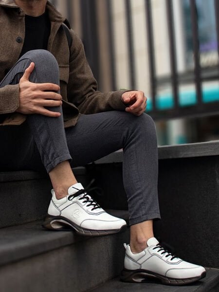 WHITE BLACK ART AIR RAHAT ERKEK DERİ GÜNLÜK AYAKKABI