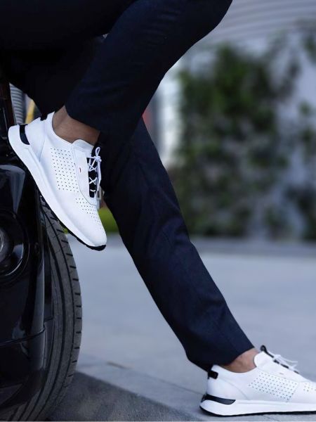 İBAY 232 TAG-X WHITE BLACK STYLE MEN'S DAILY SHOES WHITE - 44