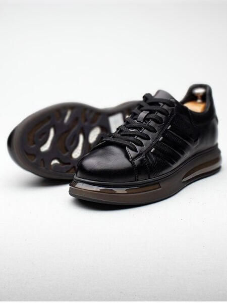 SCHWARZE MAXIMILLIAN-QUALITÄTS-TAGESSCHUHE FÜR HERREN AUS ECHTEM LEDER