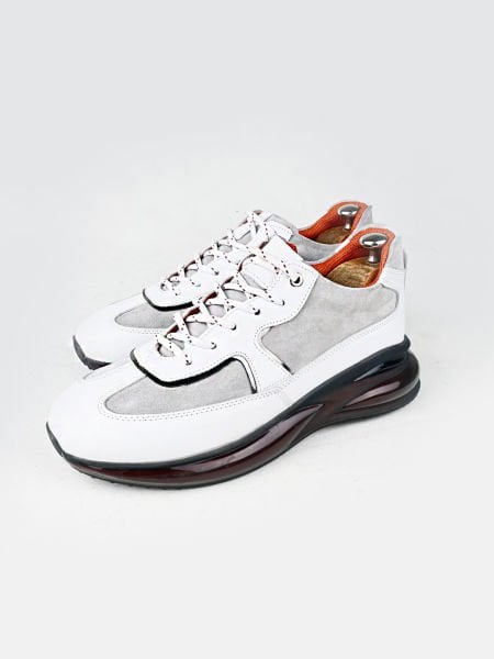 İBAY ALFA AIR WHITE GRAY MEN'S DAILY LEATHER SHOES