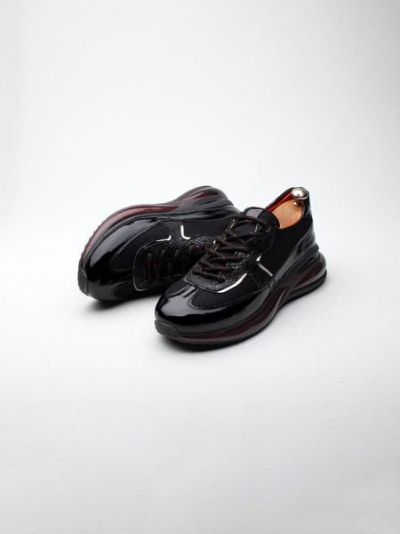 İBAY 1301 ALFA AIR BLACK Patent Leather MEN'S LEATHER DAILY SHOES BLACK Patent Leather - 41