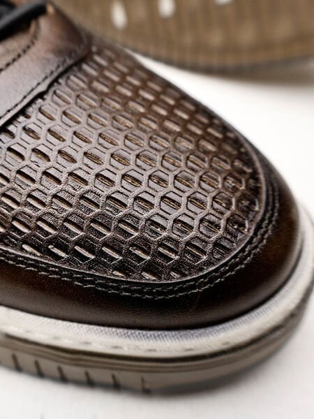 Q-STYLE 15707 STYLE KHAKI MEN'S LEATHER DAILY STYLE BOOTS KHAKI - 40