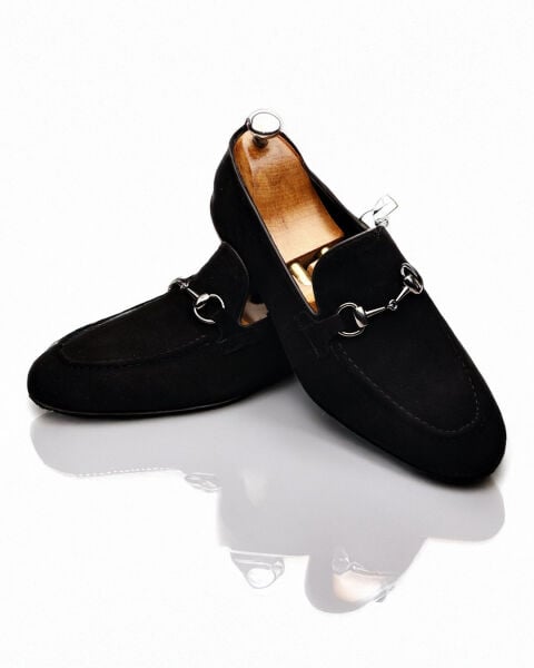 BLACK SUEDE JUST Erkek Siyah Süet Hakiki Süet Deri Klasik Ayakkabı SİYAH SÜET - 37