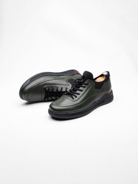 GREEN TRUTH HAKİKİ DERİ TARZ GÜNLÜK AYAKKABI HAKİ - 40