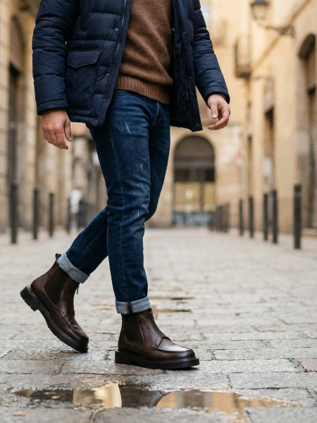 COFFEE BAZID HAKİKİ DERİ ERKEK BOT KAHVE - 37