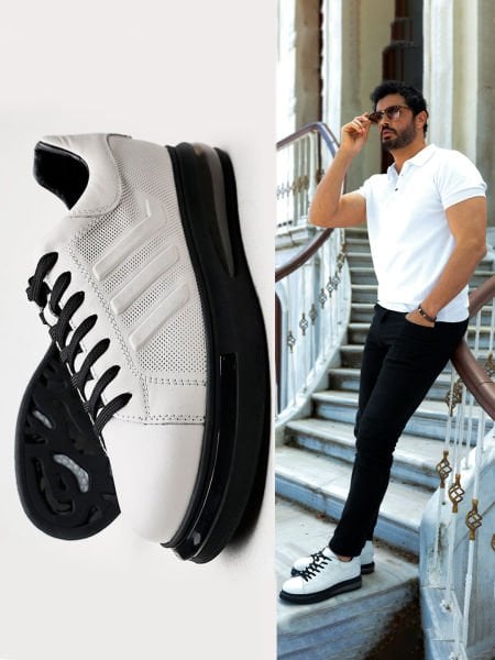 WHITE MAXIMILLIAN HAKİKİ DERİ TARZ GÜNLÜK AYAKKABI