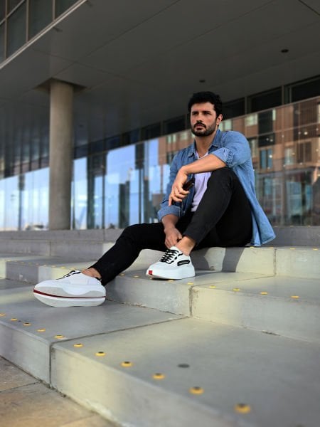 WEISSE VOVA HERRENSCHUHE IM CASUAL-STIL AUS ECHTEM LEDER WEISS - 45