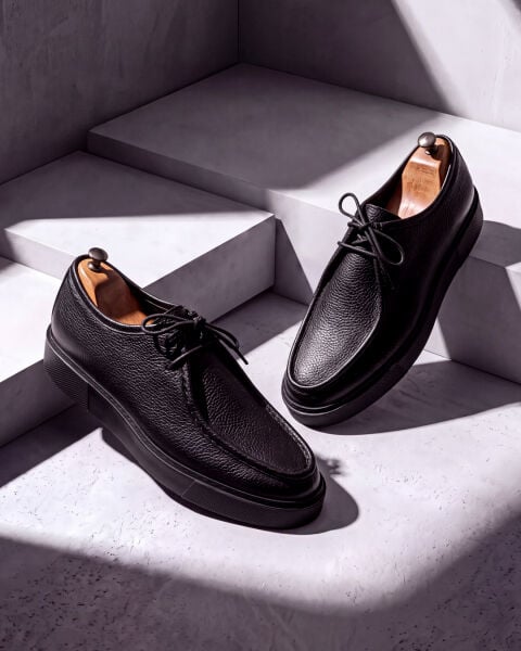 BLACK BLACK TOMMY SİYAH HAKİKİ TARZ ERKEK GÜNLÜK AYAKKABI SİYAH SİYAH - 45