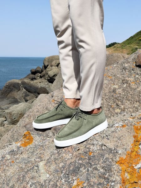 GREEN SUE TOMMY SÜET DERİ ERKEK TARZ AYAKKABI HAKİ YEŞİLİ - 43