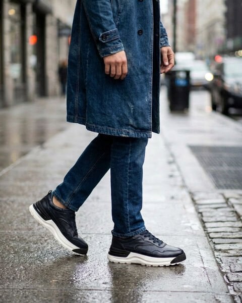 NAVY BLUE QUATTRO HAKİKİ DERİ ERKEK GÜNLÜK AYAKKABI LACİVERT - 45