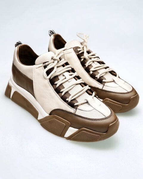 BEIGE KHAKI MEGA STAR SAĞLAM RAHAT ERKEK AYAKKABI BEJ HAKİ - 45