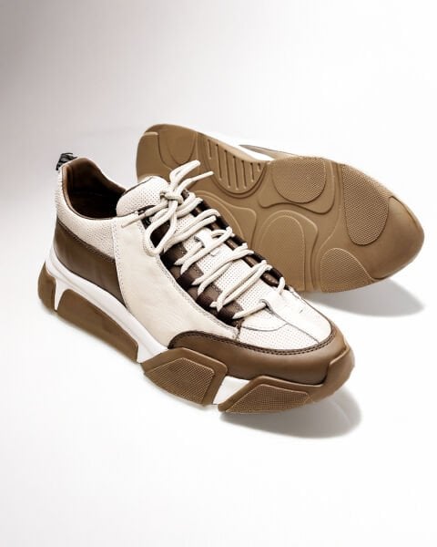 BEIGE KHAKI MEGA STAR SAĞLAM RAHAT ERKEK AYAKKABI BEJ HAKİ - 45