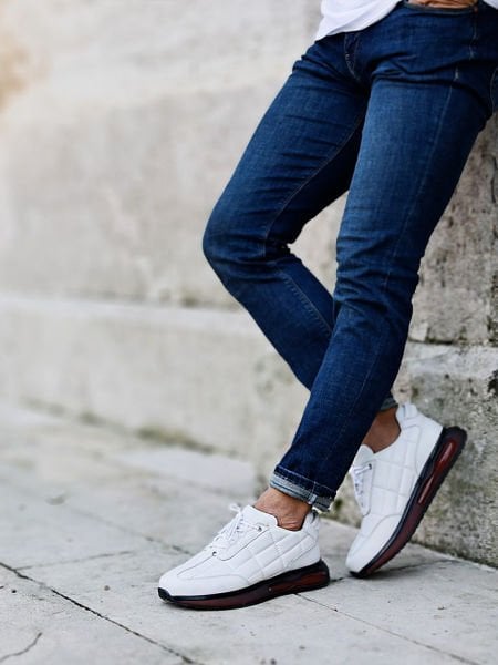 WHITE STAR BEYAZ ERKEK DERİ GÜNLÜK TARZ AYAKKABI BEYAZ - 42