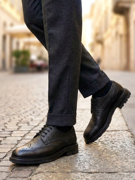 BLACK PRESTİJ KALİTELİ HAKİKİ DERİ ERKEK GÜNLÜK AYAKKABI SİYAH FLOTER - 44