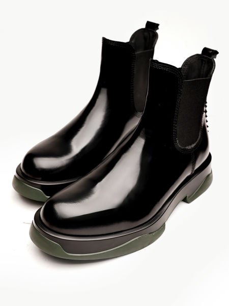 BLACK RAVEN HAKİKİ DERİ ERKEK BOT SİYAH AÇMA - 40