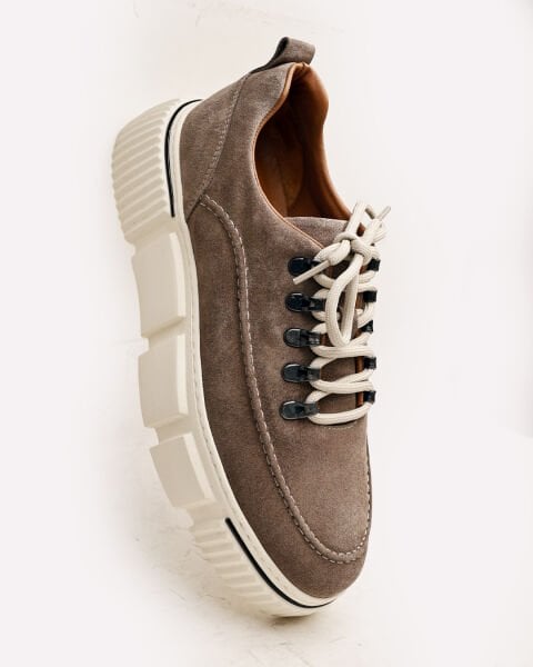 MINK SUEDE CHAMPION HAKİKİ DERİ ERKEK GÜNLÜK AYAKKABI VİZON SÜET - 45