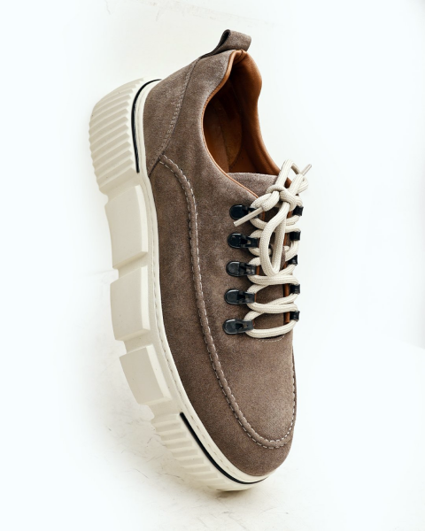MINK SUEDE CHAMPION HAKİKİ DERİ ERKEK GÜNLÜK AYAKKABI VİZON SÜET - 45
