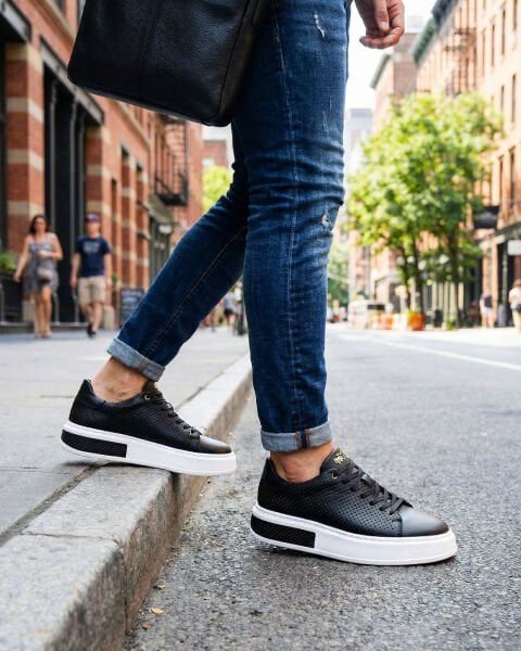 BLACK LUX RIVO HAKİKİ DERİ GÜNLÜK AYAKKABI LUX SİYAH - 45