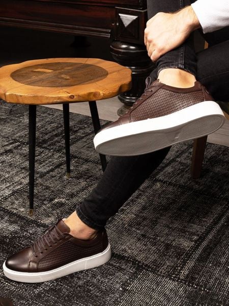 KAFFEE RAFAEL HERREN-LEDERSCHUHE BRAUN - 39