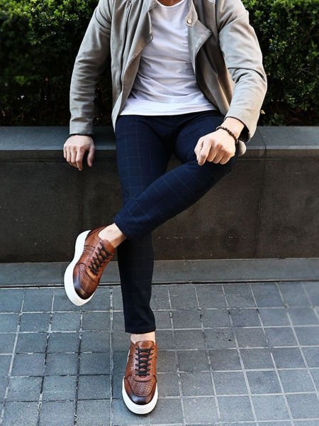 TAN CROCCO WIE HERREN-LEDER-TAGESSCHUHE TABA CROCCO - 40